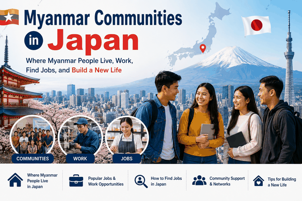 Myanmar Communities in Japan (2026 Guide): Where Myanmar People Live, Work, and Build a New Life