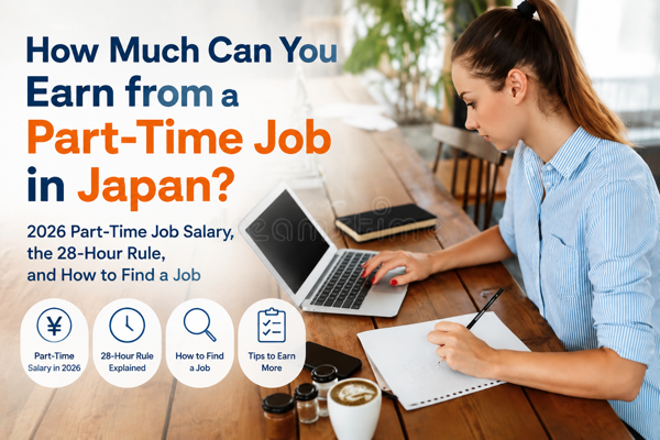 How Much Can You Earn from a Part-Time Job in Japan? 2026 Salary, 28-Hour Rule & Job Search Guide