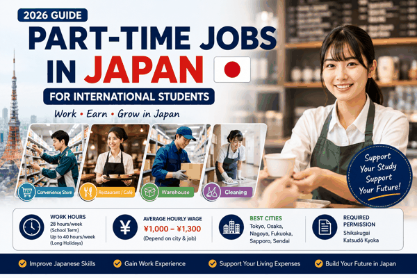 Part-Time Jobs in Japan (Arubaito) for International Students: 2026 Guide