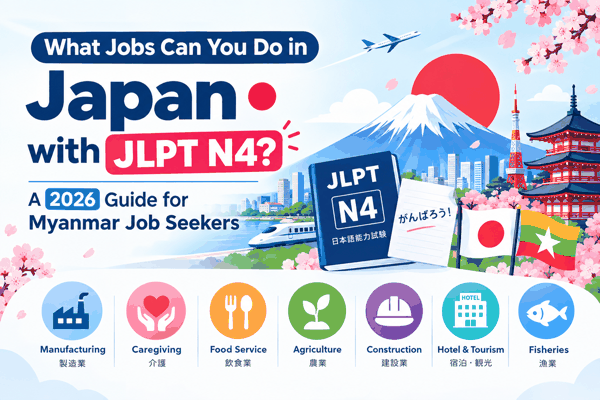 What Jobs Can You Do in Japan with JLPT N4? A 2026 Guide for Myanmar Job Seekers
